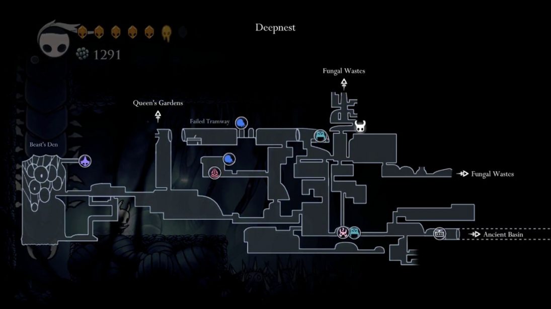 pale ore hollow knight map